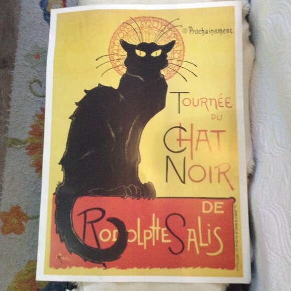 Tounee' duChat Noir, Unframed poster, Avant Garde, French, Iconic, Cats, Artwork - Picture 1 of 2